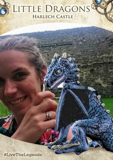 Llun ymwelwr gyda draig